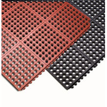 Tapis en caoutchouc souple, tapis en caoutchouc de verrouillage, tapis en caoutchouc de drainage de tapis de cuisine